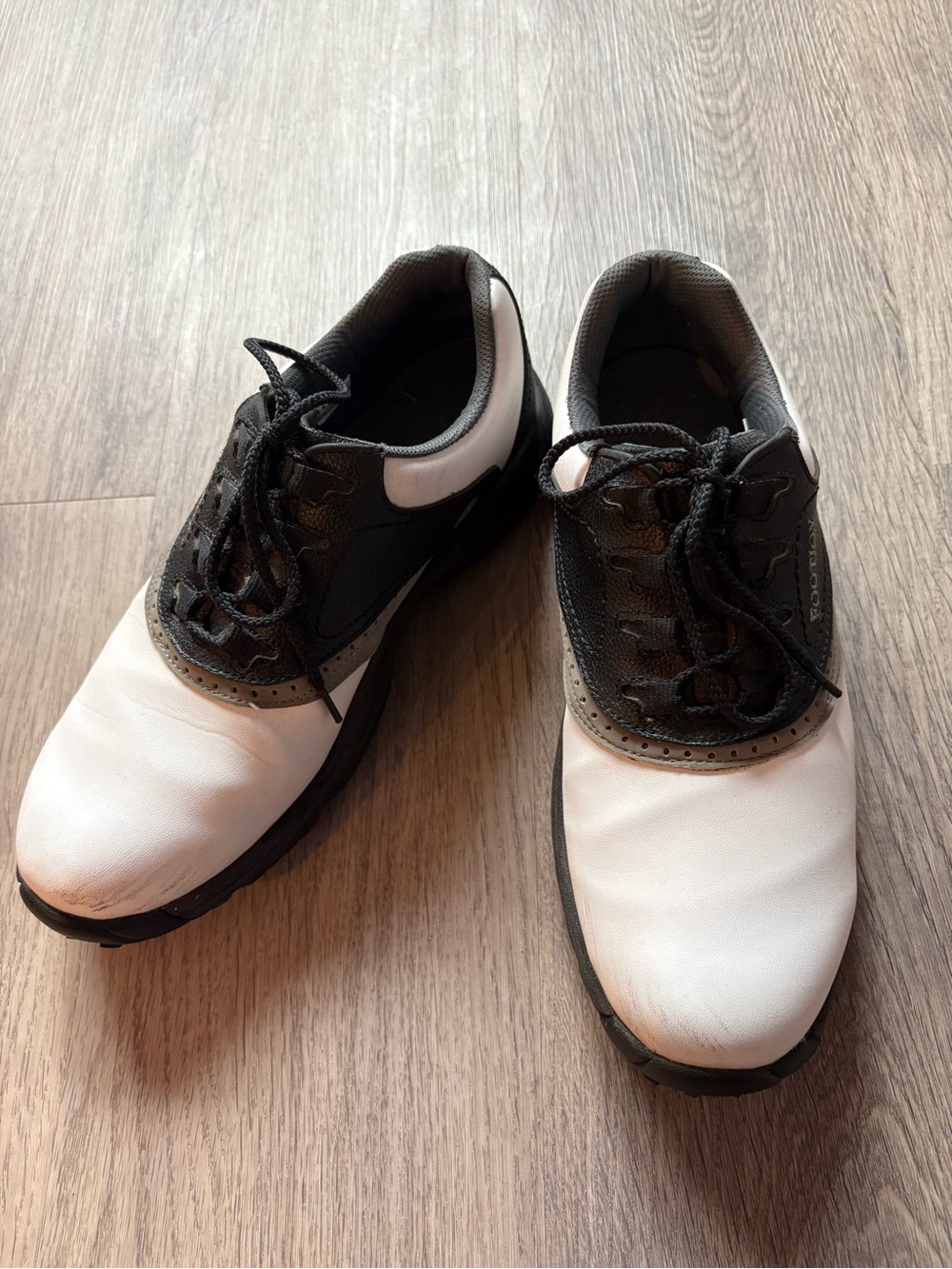 FootJoy Black and White Men's Athletic Golf Shoes